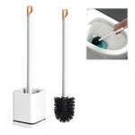 HASTHIP Toilet Bowl Cleaning Brush for Bathroom with 15.7 in Long Handle and Detachable Drip Tray