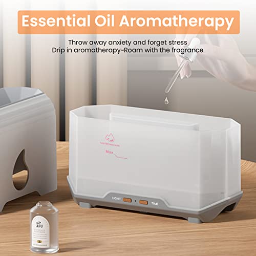 HASTHIP® Humidifier for Room, 1000ml Essential Oil Diffuser, Cool Mist Aroma Air Fragrance Machine, LED Crystal Colorful Rose Light