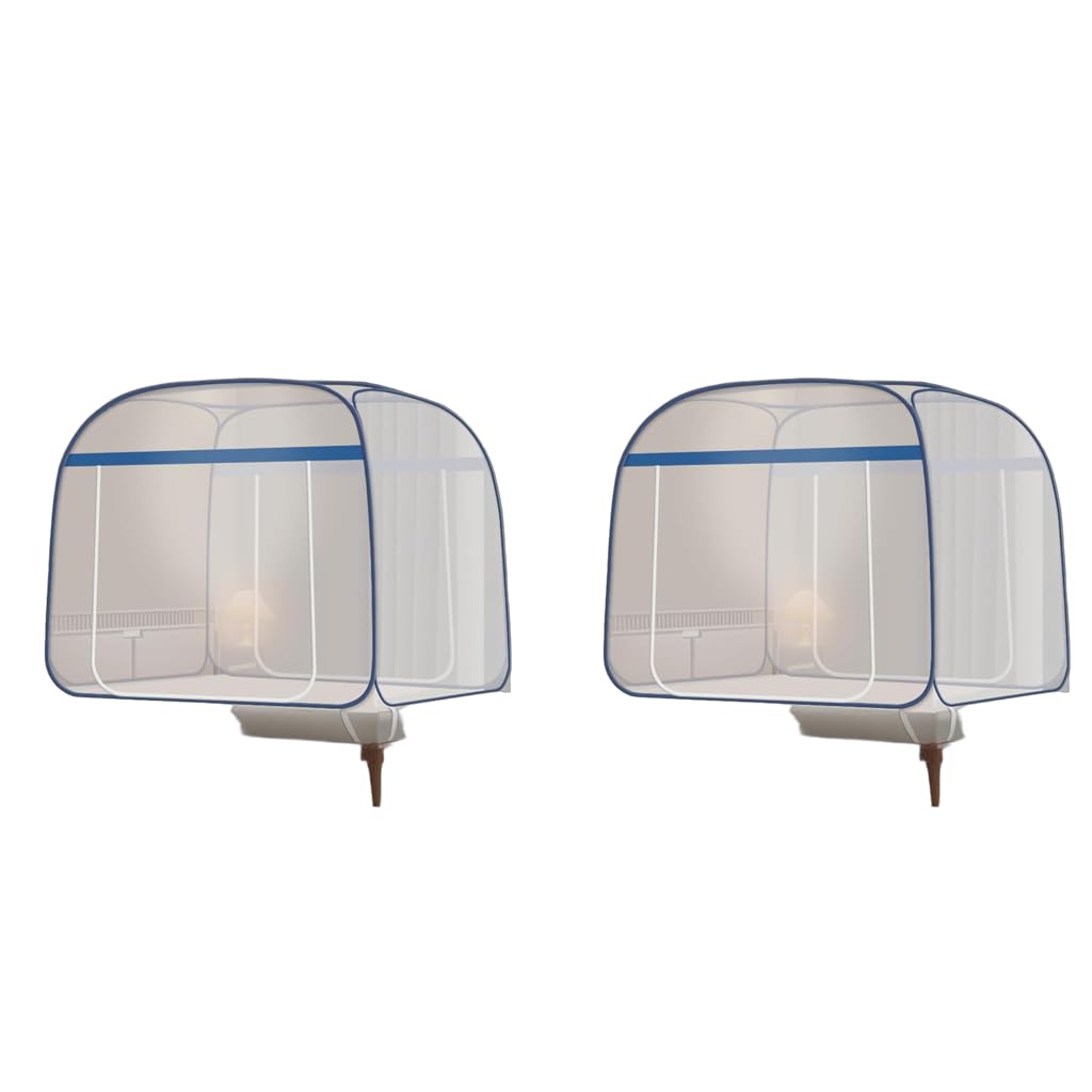 HASTHIP Pop Up Mosquito Net Tent for Double Bed with Dual Zip Doors and Mattress Straps 200180150cm
