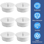 HASTHIP® 6 Pack 2 Inch White Desk Grommet, Round Cable Organizer for Office, Table Cord Hole Cover, Multi-Port Wire Management Solution for Power and Data Cables