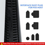 HASTHIP® Dust Plug for PS5,9Pcs Dust Plug Kit for PS5/PS5 Slim Console,PS5 Silicone Plugs Protector Antidust Cover Dustproof Playstation 5 Disk/Digital Console Slim Game Accessories