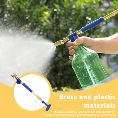 HASTHIP® Manual Garden Sprayer with 2 Adjustable Nozzles Portable Push Pull Pump for Gardening Greenhouse Planting Bush Flower Suit for Most Bottles Without Bottle 3 PCS