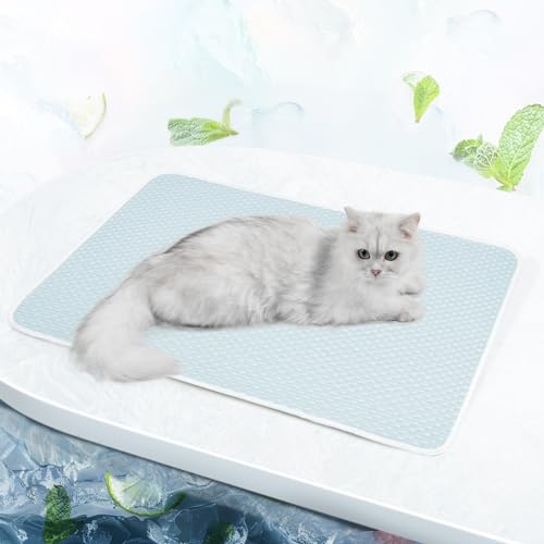 HASTHIP® Small Dog Mat 100x75cm, Cool Summer Pet Bed, Comfortable Sleeping Pad for Dogs and Cats, Easy Clean, Supports Up to 90lbs, Breathable Portable Cushion for Pets