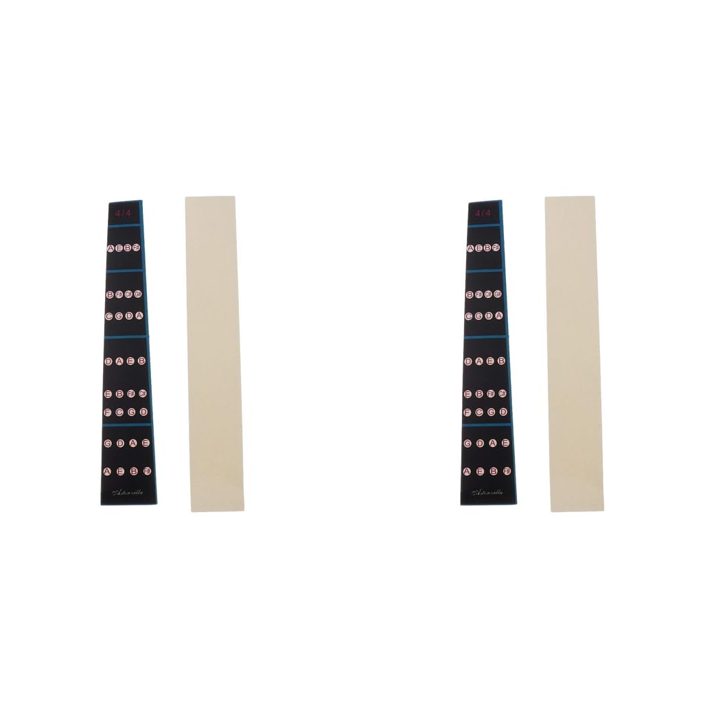 HASTHIP Violin Finger Guide for 4/4 Full Size Violin with Musical Alphabet Chart | 2PCS