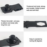HASTHIP® 4 Set Door Lock with Key Locking Hasp Stainless Steel Knob Key Latch for Drawer Lock Cupboard Locks for Wardrobes Hasp Lock Catch Latch Safety Locks for Home, Office, Doors - Black