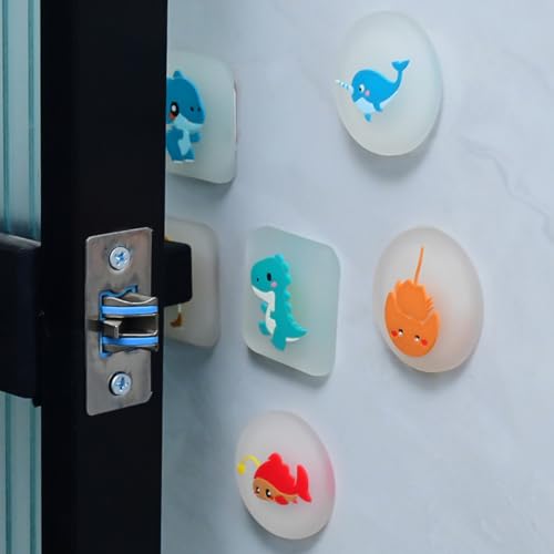 HASTHIP® 6 Pack Cartoon Rubber Door Handle Bumpers