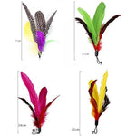 HASTHIP® Cat Toys - Interactive 11 Piece Cat Toy Set with Retractable Wands and Feather Worm Toys - Kitten Toys Variety of Vibrant Colours - Activity Toys to Exercise Cats and Kittens