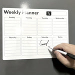 HASTHIP® Monthly Calendar for Refrigerator - 18x12” Dry Erase Fridge Calendar Magnet - Starts Monday, Organizes Schedules, Chores, Meals, More - Whiteboard with 3 Markers & Eraser-White
