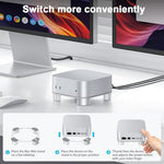 HASTHIP® Soporte de Aluminio para Mac mini M4 y M4 Pro,Base Elevada con Ventilación,Acceso Fácil al Botón de Encendido Diseño Antideslizante y Estable Disipación Calor
