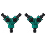 HASTHIP Hose Splitter 2 Way for Garden Irrigation with Separate Switch | 2 Pcs Leak-Proof Plastic Connector