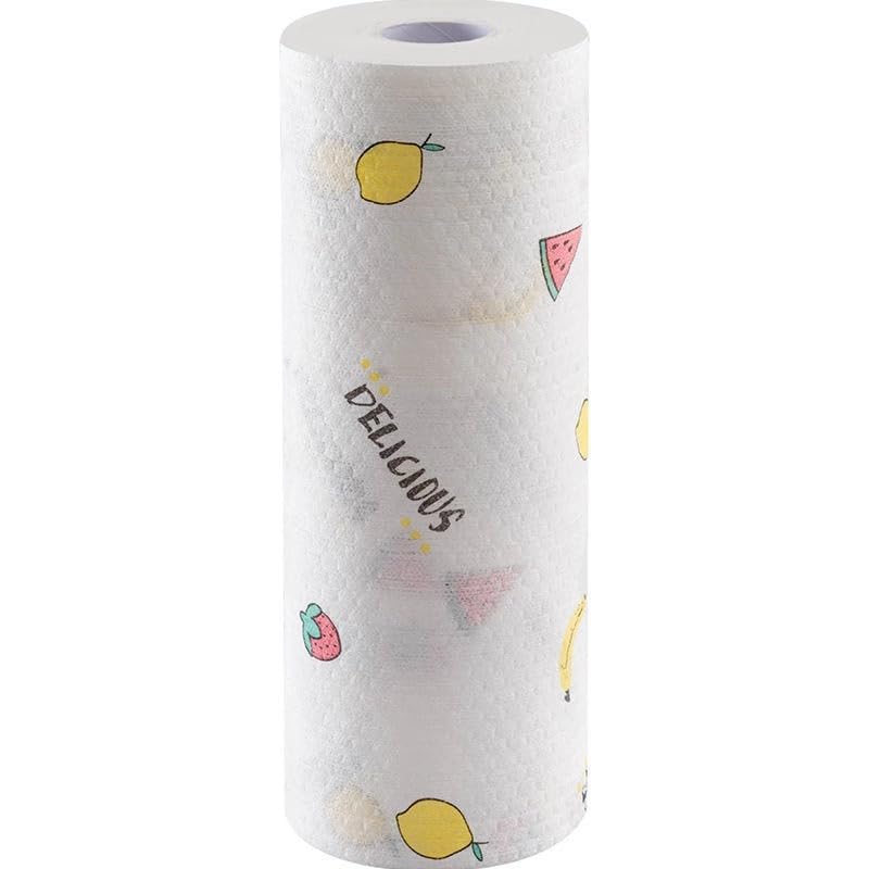 HASTHIP® 100 Pcs Reusable Kitchen Towels - Durable Non-Stick Absorbent Cloth, Modern Cartoon Pattern Design, Hand Wash Only for Kitchen, Bathroom, Household Cleaning, Random Pattern