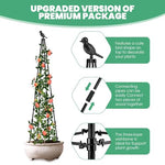 HASTHIP® 120CM Trellis for Climbing Plants Plastic Climber Support Adjustable Triangle Creeper Sticks for Clematis Roses Ivy 2PCS