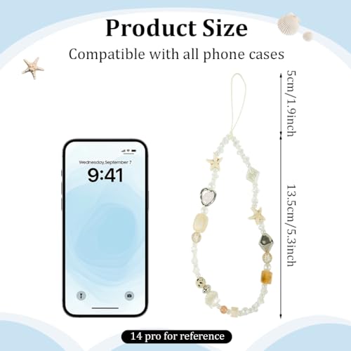 HASTHIP® Correa de Mano con Cuentas para Cámara y Teléfono, Lanyard Ajustable de Nylon con Encanto, Cordón Universal para Móvil, Bolso y Llavero