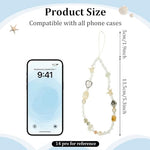 HASTHIP® Correa de Mano con Cuentas para Cámara y Teléfono, Lanyard Ajustable de Nylon con Encanto, Cordón Universal para Móvil, Bolso y Llavero