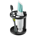 HASTHIP Toothbrush Holder Stand for Bathroom with Iron Cup Rack for 4 Toothbrushes | Modern Open-Frame Design