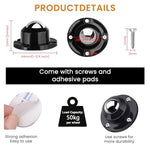 HASTHIP® 12pcs Self Adhesive 360° Swivel Caster Wheels, Combo Set for Furniture, Appliances, DIY, Moving Tables, Planners, Craft Projects, Heavy Duty 400Kg Capacity, Black