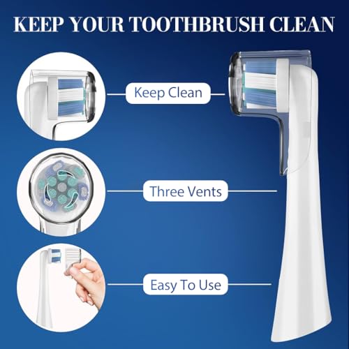 HASTHIP® 4 Pack Toothbrush Head Cover Case, Clear Dust-Proof Travel Toothbrush Protector Cap