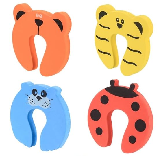 HASTHIP® Cartoon Animal Baby Proof Door Finger Pinch Guard,Soft Foam Door Stopper for Child Safety,Kids Finger Protector Slam Stopper for Baby Proofing 6 Pack