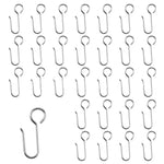 HASTHIP® 100 Piezas Ganchos Metálicos para Riel de Cortina,Deslizadores de Canal Duraderos,Ganchos Acero Inoxidable para Cortinas Ventana y Baño