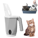 HASTHIP® Cat Litter Shovel, 3 in 1 Cat Litter Waste Bin Shovel with Waste Bag Dispenser Plastic Cat Litter Shovel with Intergrated Waste Collection Bin & Waste Bag
