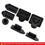 HASTHIP® Dust Plug for PS5,9Pcs Dust Plug Kit for PS5/PS5 Slim Console,PS5 Silicone Plugs Protector Antidust Cover Dustproof Playstation 5 Disk/Digital Console Slim Game Accessories