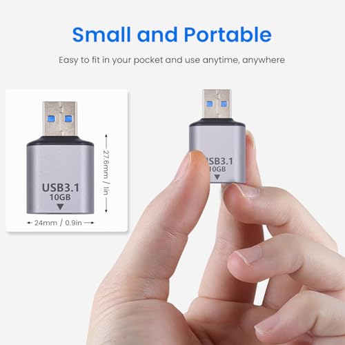 HASTHIP® USB C to USB Adapter 10Gbps,Type C Female to A Male OTG Converter