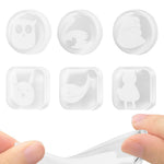 HASTHIP Door Stopper Wall Protector 6pcs for Walls and Cabinets with Self Adhesive Silicone | Transparent 4x4cm Bumper Pads