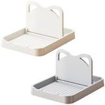 HASTHIP® 2-Piece Covered Spoon Rest Set, Durable Silicone Spoon Holder with Lid for Kitchen Counter, Heat-Resistant Utensil Rack for Cooking and Serving