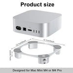 HASTHIP® Soporte de Aluminio para Mac mini M4 y M4 Pro,Base Elevada con Ventilación,Acceso Fácil al Botón de Encendido Diseño Antideslizante y Estable Disipación Calor