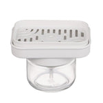 HASTHIP® 2 in 1 Glass Dish Soap Dispenser for Kitchen Sink-White