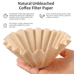 HASTHIP® 100 Count Basket Coffee Filters,Natural Unbleached Disposable Coffee Filter Paper for Drip and Pour Over Maker,Basket Shape Fits 8-12 Cup Brewers