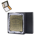 HASTHIP® Metal Cigarette Case, Retro Double-Sided Spring Clip Holder, 85mm King Size Portable Aluminum Alloy Tobacco Box, Pocket Slim Design Fits 20pcs, Gift for Men & Women