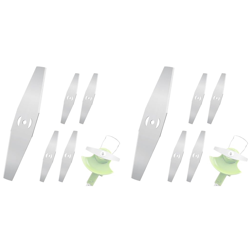 HASTHIP Lawn Mower Saw Blades 10 pcs 6 in Replacement with Stainless Steel Straight Edge