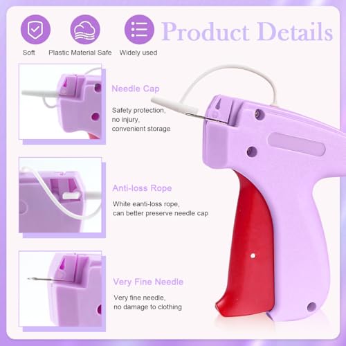 HASTHIP® Quick Clothing Stapler with Extra Needles & Glue Needles Handheld Sewing Machine Quilt Tacking Gun Micro Stitching Machine Tagging Stitch Tool Kit for Clothing