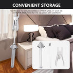 HASTHIP® Foldable Garment Clothes Drying Rack, Adjustable Hanging Ironing Machine Hanger, 62.9 Inch Aluminum Alloy Clothes Hanger Bracket with 4 Leg Stable Base, for Coat, Dress and Suit