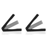 HASTHIP Knife Sharpener for Kitchen with Foldable Double Sided Diamond Stone 400/600 Grit 2 PCS | Portable for Outdoor and Garden Tools