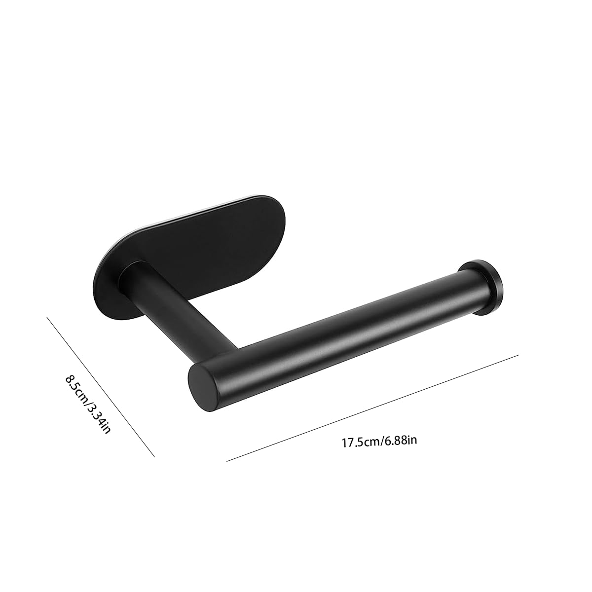 HASTHIP Tissue Paper Holder for Bathroom with 16×4.5×8.2 cm Slot Design | Matte Black SUS304
