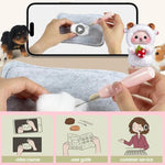 HASTHIP® Needle Felt Wool Craft Kit for Beginners, DIY Handmade Felt Keychain Set - Make Strawberry & Lamb Bag Charms, Complete Needle Felting Kit with Tools & Step-by-Step Guide, Creative Gift for Kids & Adults