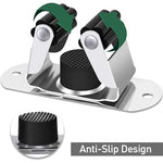 HASTHIP® 4Pcs Broom Holder Wall Mounted, Mop Holder for Wall, Wiper Holder for Bathroom, Stainless Steel Nail-free Wall Broom Holder Rack for Mop, Broom Long Handle Cleaning Tool