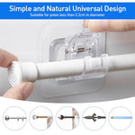 HASTHIP® 6pcs Wall Curtain Holder, Curtain Rod Holder, Self Adhesive Hook, Curtain Rod Bracket Curtain Brackets for 1 inch Diameter Curtain Rodsfor Bathroom Kitchen Home Bathroom and Hotel