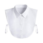 ZIBUYU® Women Detachable Collar White Cotton Half Shirt Detachable False Shirt Collar Women and Girls (Free Size)