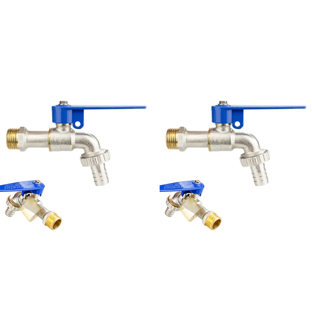 HASTHIP Tap with Lock 1/2 Thread Faucet for Outdoor Spigots and Garden Use | Zinc Alloy Construction