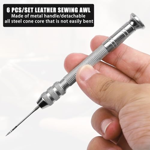 HASTHIP® 14PCS Needle Awl Leather Sewing Set Shoes Repair Tool Kits Tools for Shoe Repairing DIY Handmade