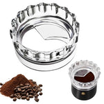 HASTHIP® Ground Coffee Leveler Tool for Moka Pot, 2.83 Inch Clear Crown Distributor Ring, Powder Leveling Accessory for 4-6 Cup Coffee Makers