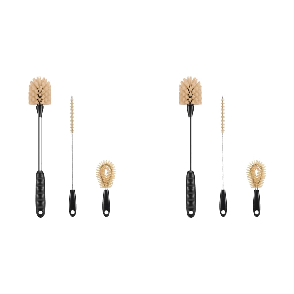 HASTHIP Bottle Brush Set for Water and Baby Bottles with 6PCS and Ergonomic Handles | Includes Straw Cleaner