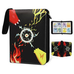 HASTHIP® Poke-mon Cards Binder,400 Pocket Trading Card Album with Zipper,Card Holder Storage Case for Pokemon Game Collection Book Cartoon Print Carrying Bag Gift for Kids