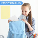 HASTHIP® 3-Layer Aesthetic Pencil Pouch for Girls, Large Capacity School Stationery Organizer, Soft Cloth Zipper Bag with Multi Compartments, Cute Gift, 21x13x10cm