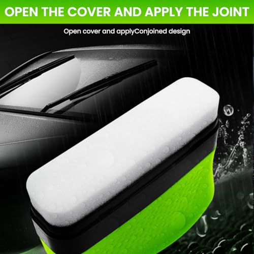HASTHIP® MCSWSEE Limpiacristales Coche Cepillo Removedor de Película de Aceite con Limpiador Integrado Esponja Duradera para Vidrios,Mejora Visibilidad y Rendimiento Limpiaparabrisas,Herramient