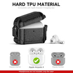 HASTHIP® for AirPods 4 Generation Case with Lock, Fully Waterproof AirPods 4 Case Cover with Keychain, Rugged Tough Protection, Hard Shell and Carabiner Clip for Easy Travel