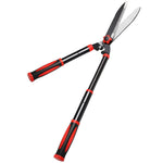 HASTHIP® Hedge Shear with Telescopic Handle, 7.4in Mn Steel Blade, Shock-Absorbing Bumpers and Blade Tension Control Knob, Professional Heavy Duty Garden Hedge Pruning Shears Trimmers Clippers